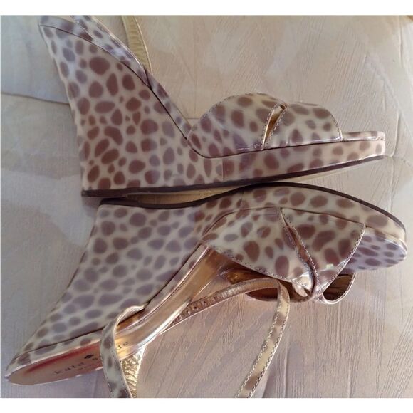 Kate Spade Vero-Ocelot Giraffe Print Wedges - Picture 11 of 15
